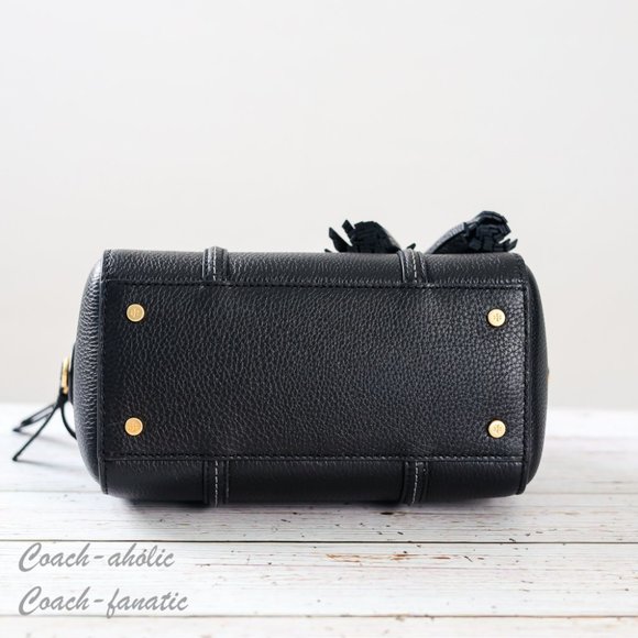 NWT Tory Burch 146449 Thea Mini Satchel Leather Crossbody in Black - Picture 11 of 11